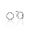 Wille Jewellery-Cosmos ørepynt i sølv-matt-m/12 diamanter -Diameter 10 mm